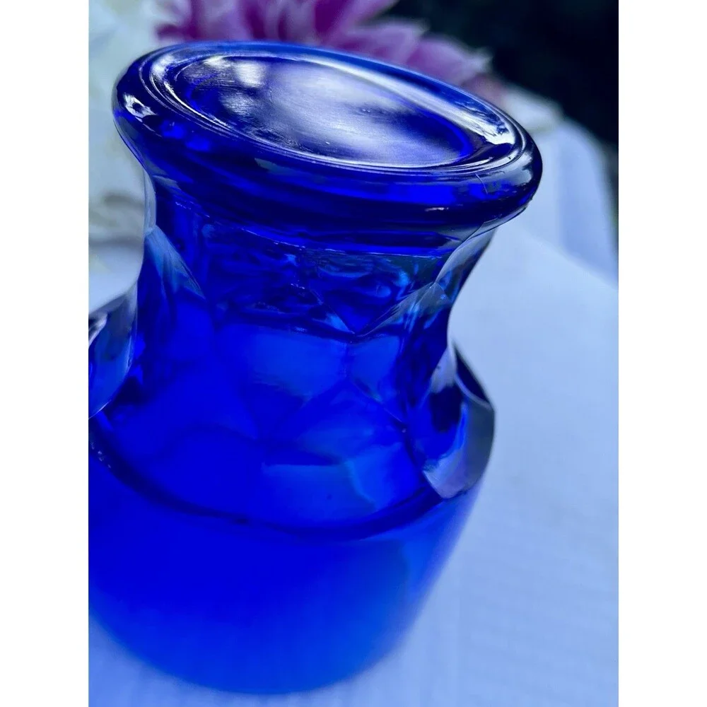 Vintage 1950’s Viking Glass Georgian Cobalt Blue Tumblers Set of 2 Mid Century